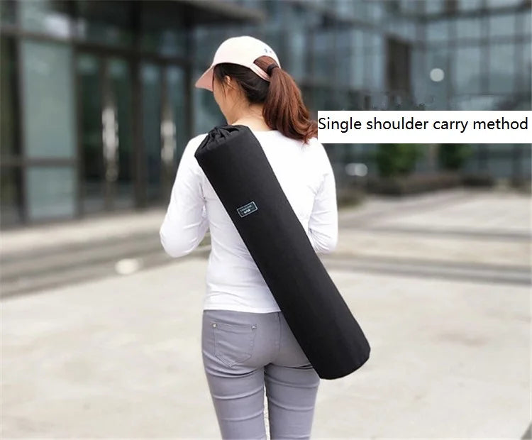 Canvas Yoga Mat Bag for Yoga Mat Carry Bag Gym Mat Backpack Lengthen Yoga Bags Multifunction Storage Bag for Fitness Mat