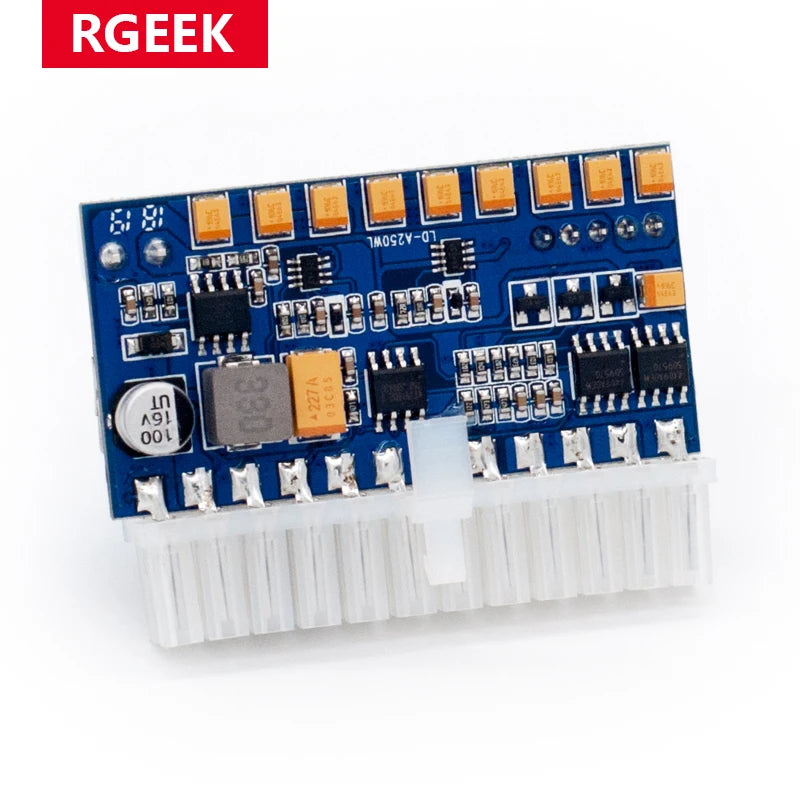 RGEEK DC 12V 250W 24Pin ATX Connect With Motherboard Mini ITX Power Supply Pcio PSU Module For PC Gamer