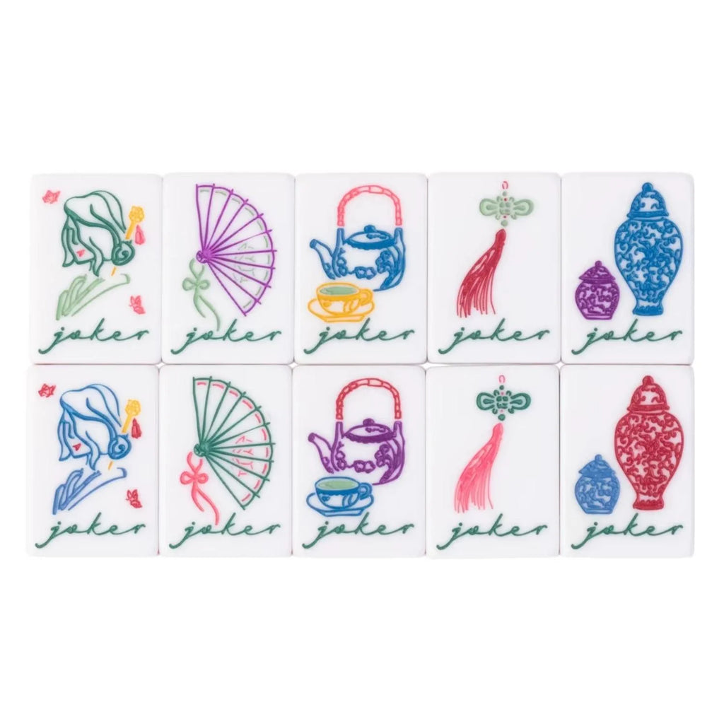 In Stock Beach Supplies New Mini Travel 3 Layer Engraved Acrylic Luxury 160 Emerald Green Set America Mahjong Tiles