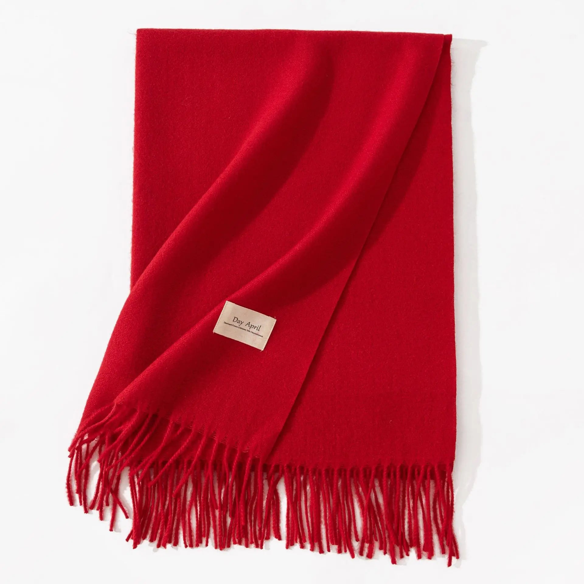 FCJ Women's Winter High-Grade Shawl Pure Color Artificial Cashmere Scarf Custom Logo Cable Knitted Jacquard Long Animal Design