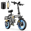 Free Shipping A12S  Hot Sale DTTZH US WareHouse Lithium Electric Bicycle 52v 25Ah Bike Foldable Electric Bike Carbon Steel 14"