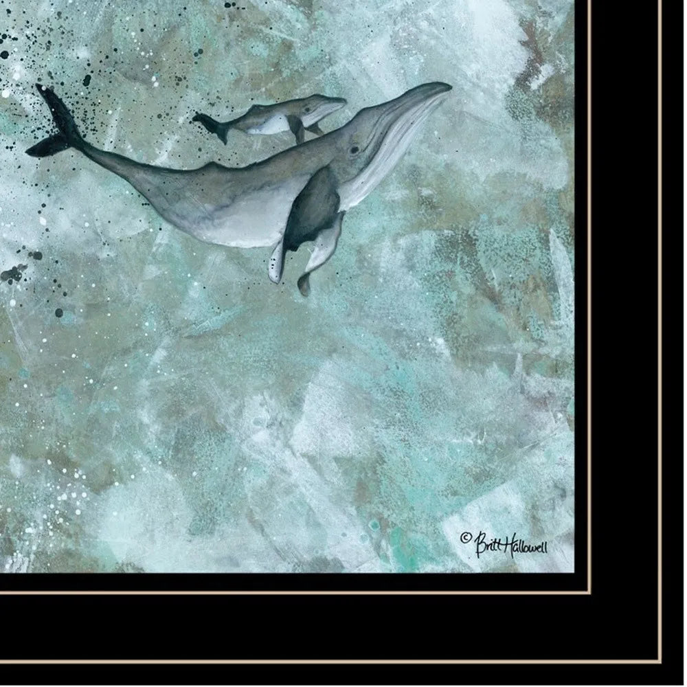HMS Modern Wildlife Wall Art Print Set Two Black Framed Animal Paintings for Home Decor Paper Support Base