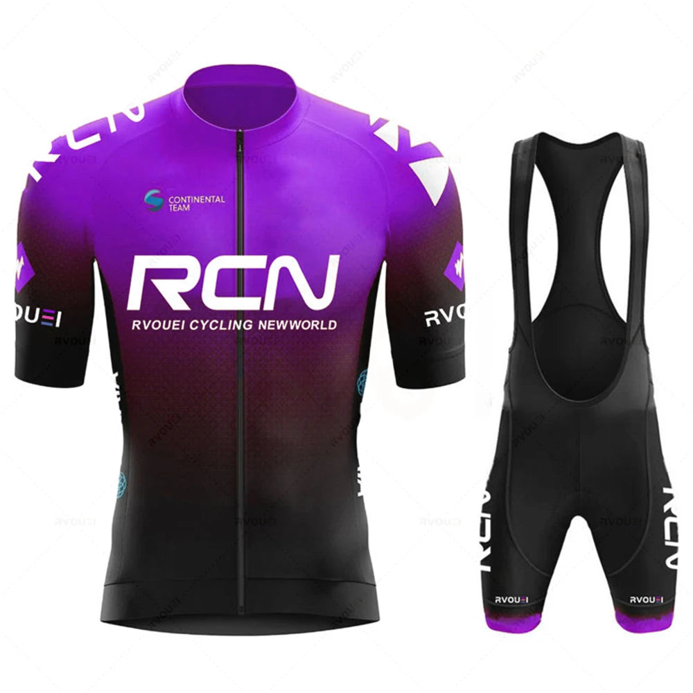 Rcn Cycling jersey Sets 2025 Men's Cycling Clothing Summer Short Sleeve MTB Bike Suit Bicycle Bike Clothes Ropa Ciclismo Hombre