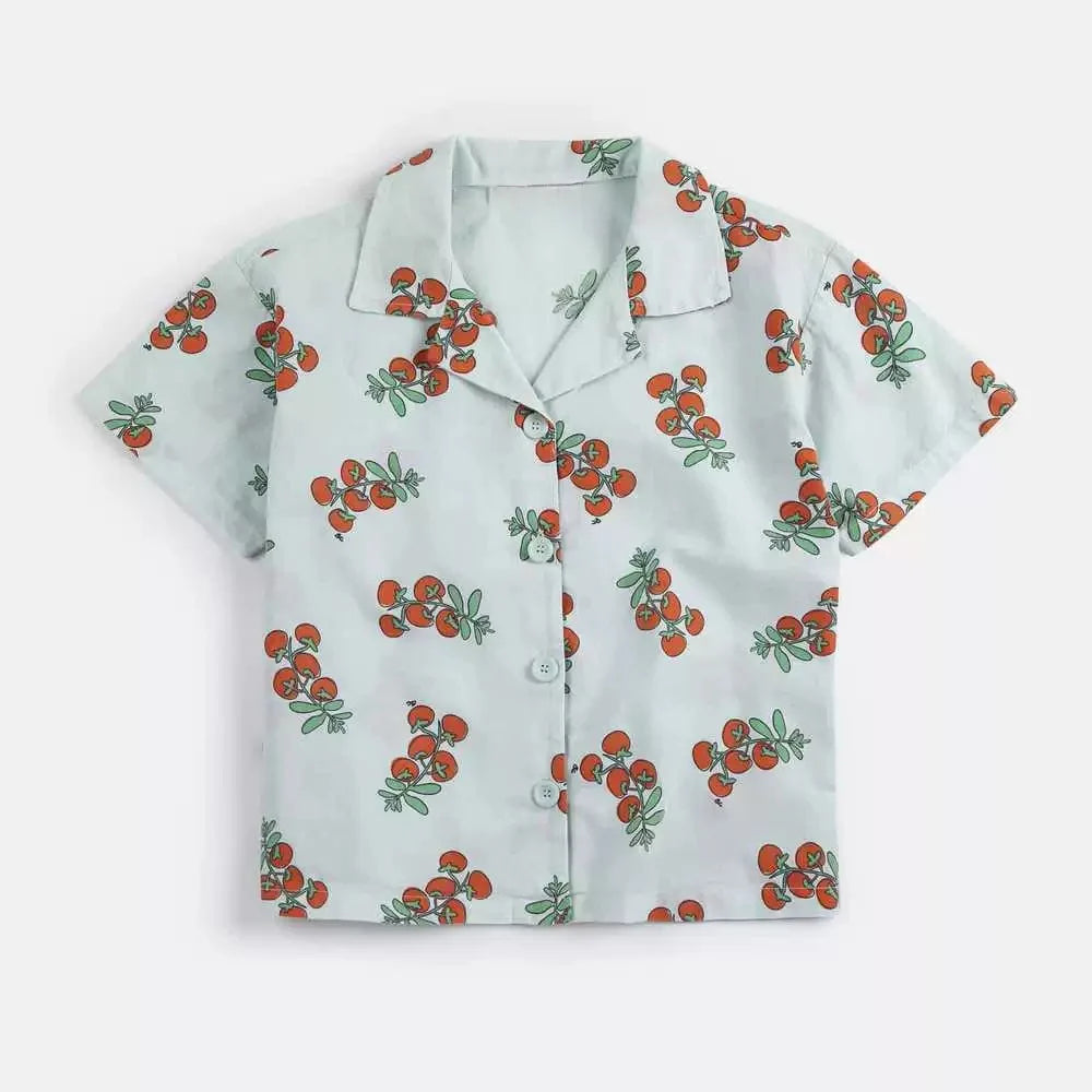 Children's Shirts & Shorts 2026 Summer New Arrivals Cartoon Fashion Boys' Short-Sleeve Cotton Printed Sweet Girls' T-Shirt Tops