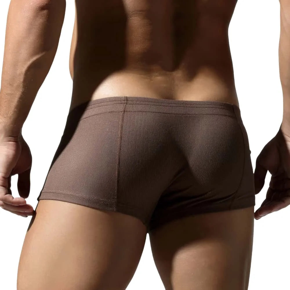 TAUWELL Mens Boxers Sexy Low-waist Underwear New Arrivals U Convex Pouch Button Underpants Boxershorts Male Panties Boxer