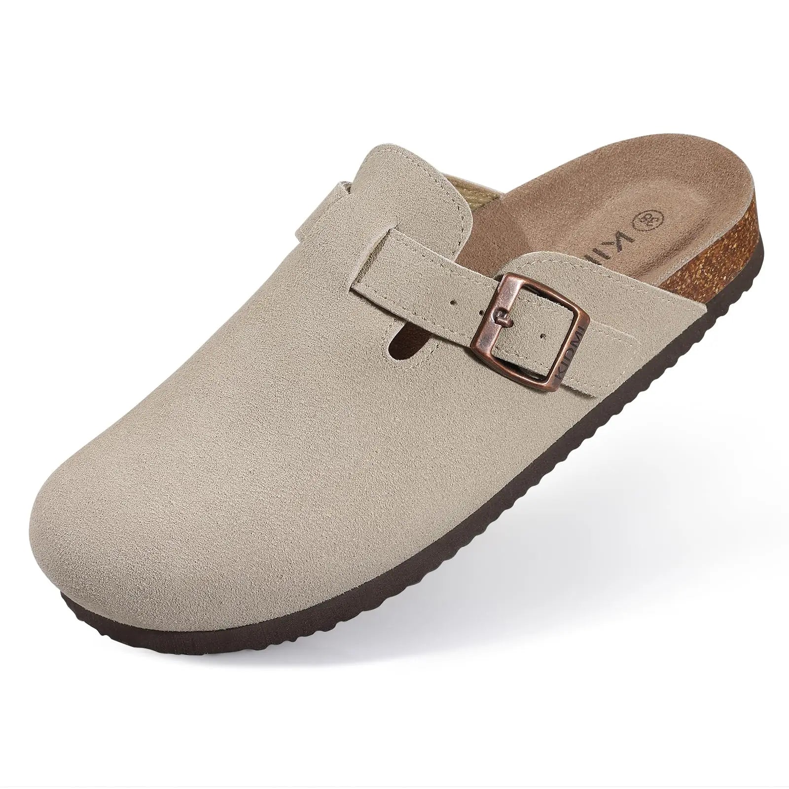 Comwarm Soft Cork Slippers For Women Classic Platform Clogs Slippers Open-Toe Flats Sandals Trendy Slip-on Mules And Beach Shoes