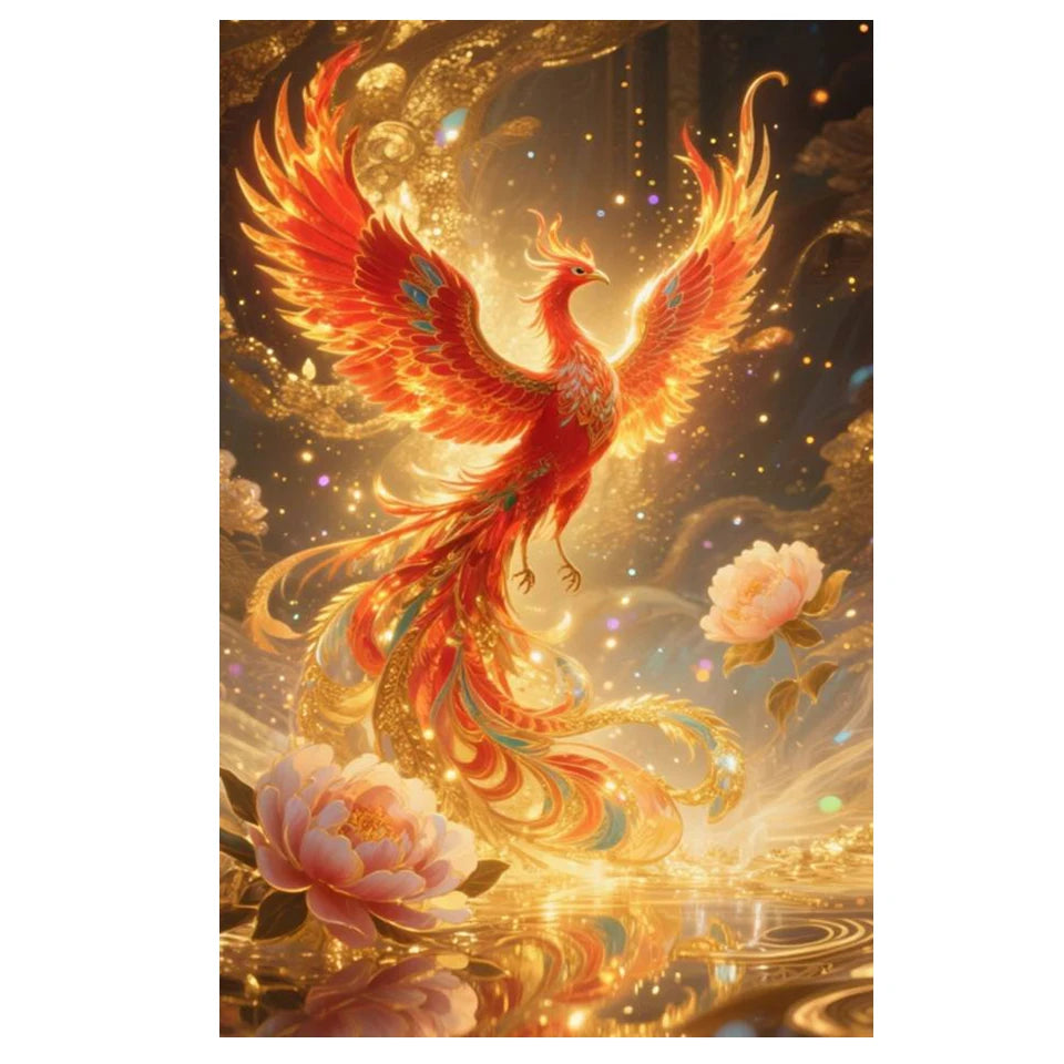 New Arrivals Diamond Painting Animal Full Diy Mosaic Embroidery Phoenix Fantasy Art Gift Set Home Decor Rhinestone Pictures