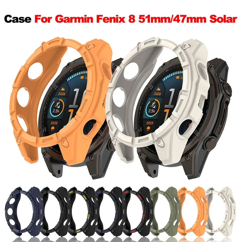 Silicone Protective Cover for Garmin Fenix 8 51mm Solar Soft Silicone Case for Garmin Fenix8 47mm Solar Smart Watch Accessories