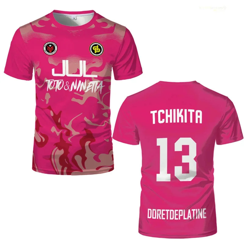 JUL Maillot TOTO Et Ninetta Jersey Men's And Women Trendy Rap Culture Print T-shirts Breathable Football Training Men's T-shirt