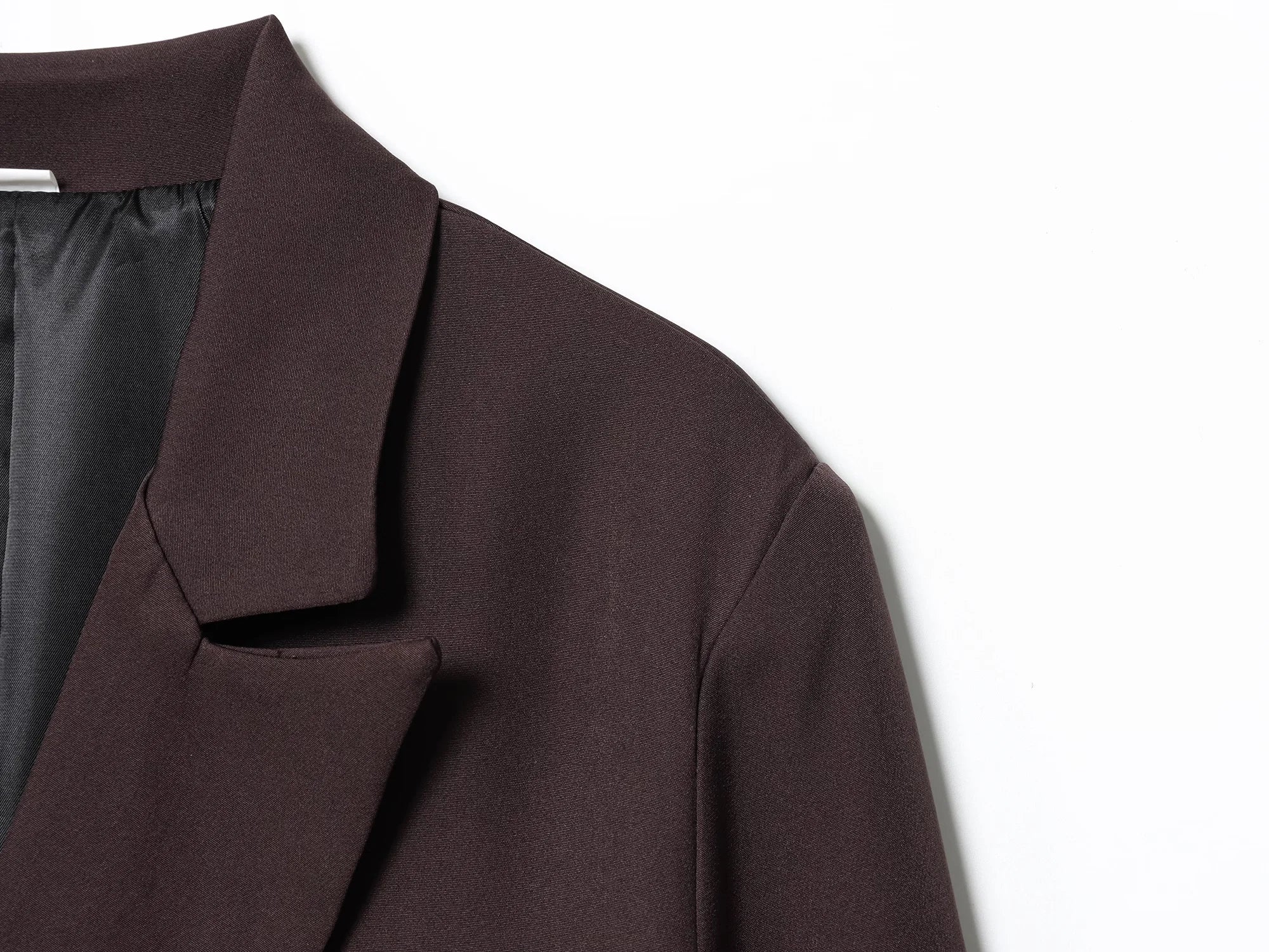 KONDALA Elegant Commute Double-breasted Blazer Women Vintage Brown Buttons Blazer 2026 Spring Summer Trendy Office Lady Blazer
