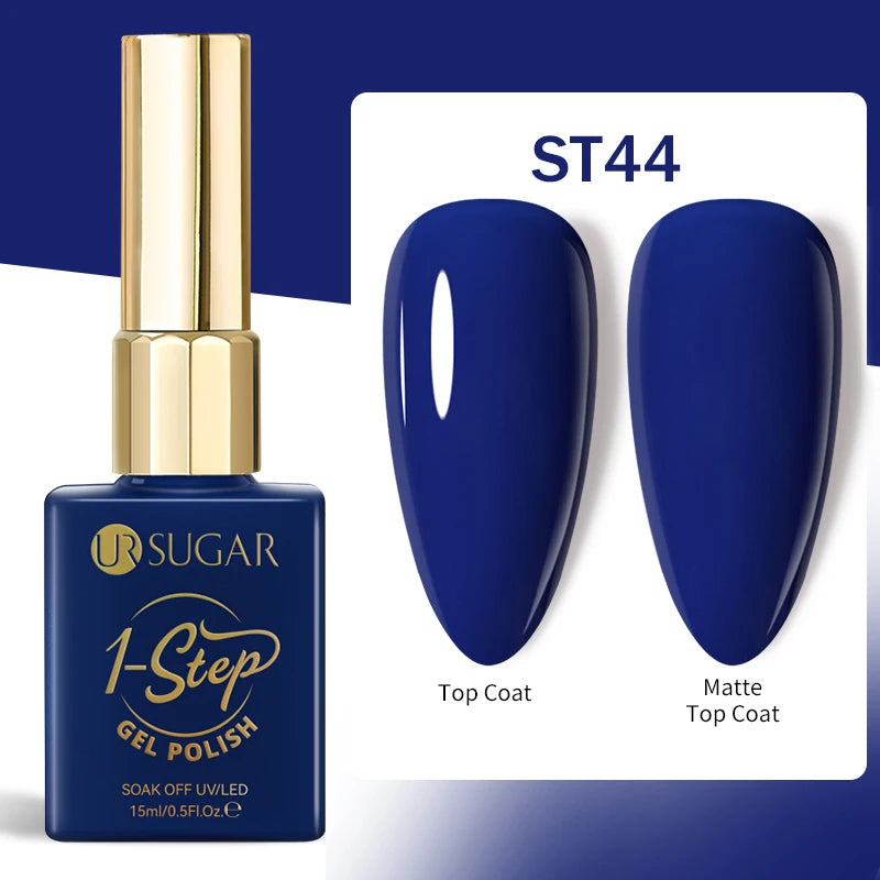 UR SUGAR 1-step Gel Polish 12ML Glitter Nail Spring Summer White Nude Pink Gel Nail Polish 3 IN 1 No Need Base Gel and Top Coat