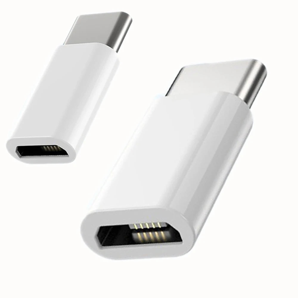 1PCS/5PCS Micro USB Female To Type C Male Adapter Mobile Phone Android Converter Micro-B To USB-C Data Cable Connector
