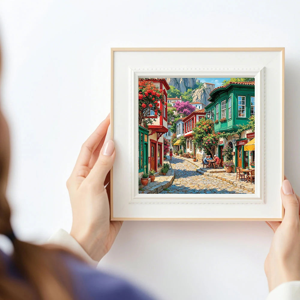 Huacan New Arrivals 2026 Diamond Painting Street Building Diamond Mosaic Landscape Complete Kit Craft kit