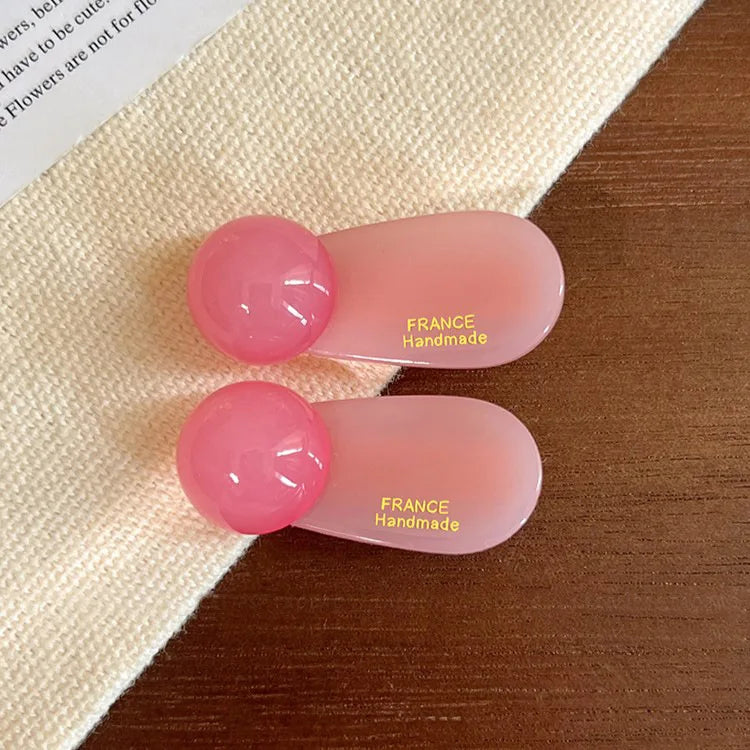 2pcs/set Mini Hair Clips for Women Sweet 3.5cm Bangs Edge Clip Cute Acetate Duckbill Girl New Arrivals Headwear Hair Accessories