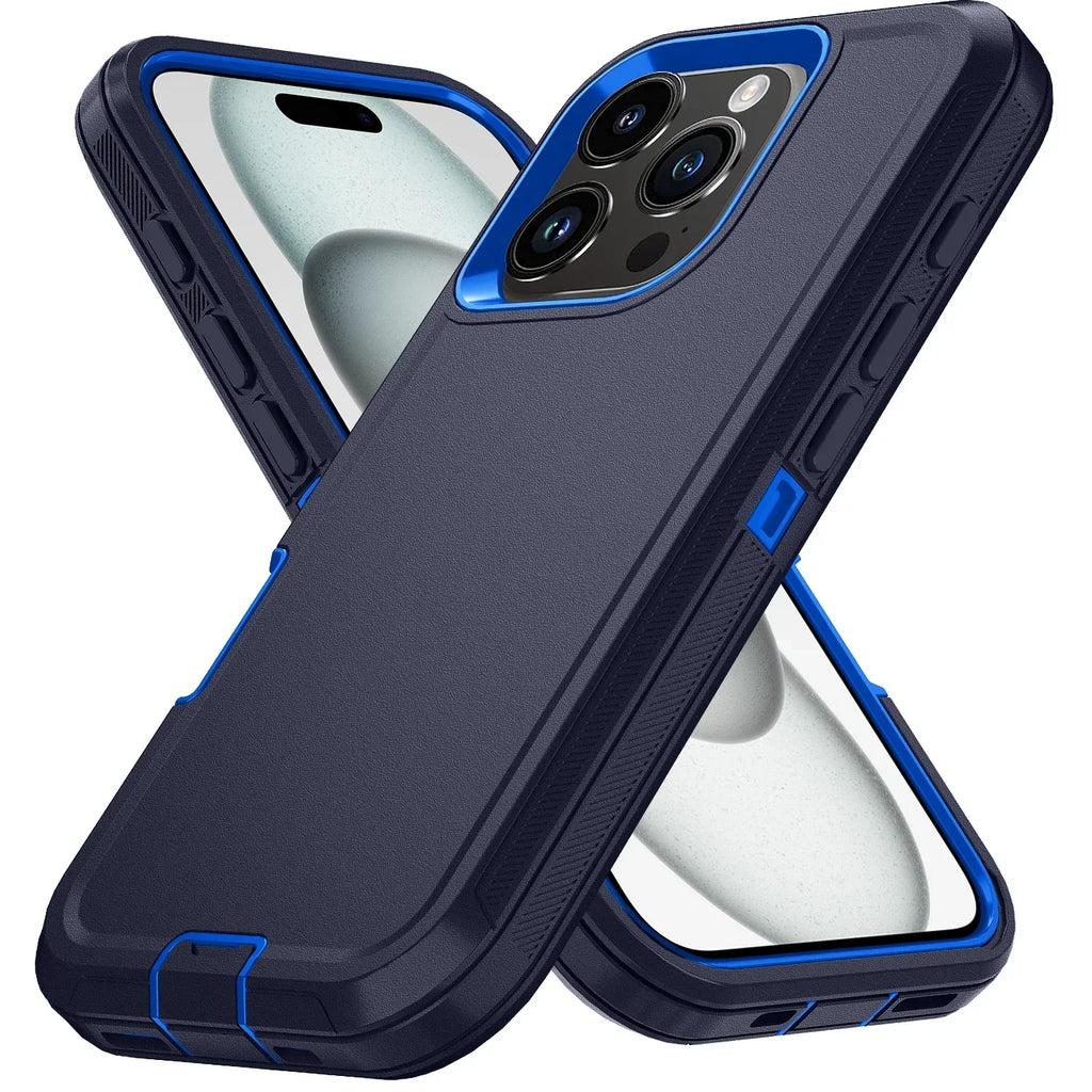 Rugged Ott Armor Shockproof Defender Phone Case for Iphone 17 16 15 14 13 12 11 Pro Max 16E Hard Drop Proof Back Cover Funda