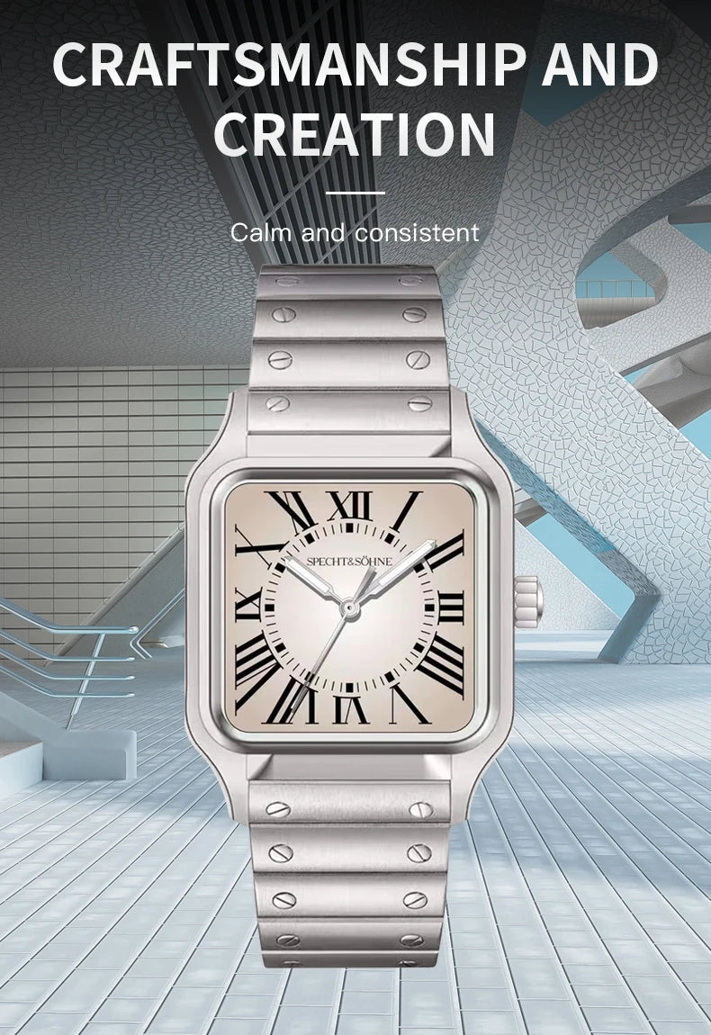 New Arrivals Specht & Söhne Mens Watches Stainless Steel Sapphire Crystal Classic VH31 Quartz Watch Relogio Masculino Waterproof