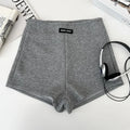 Summer basic solid color versatile shorts for women casual and elegant high-waisted slimming straight shorts