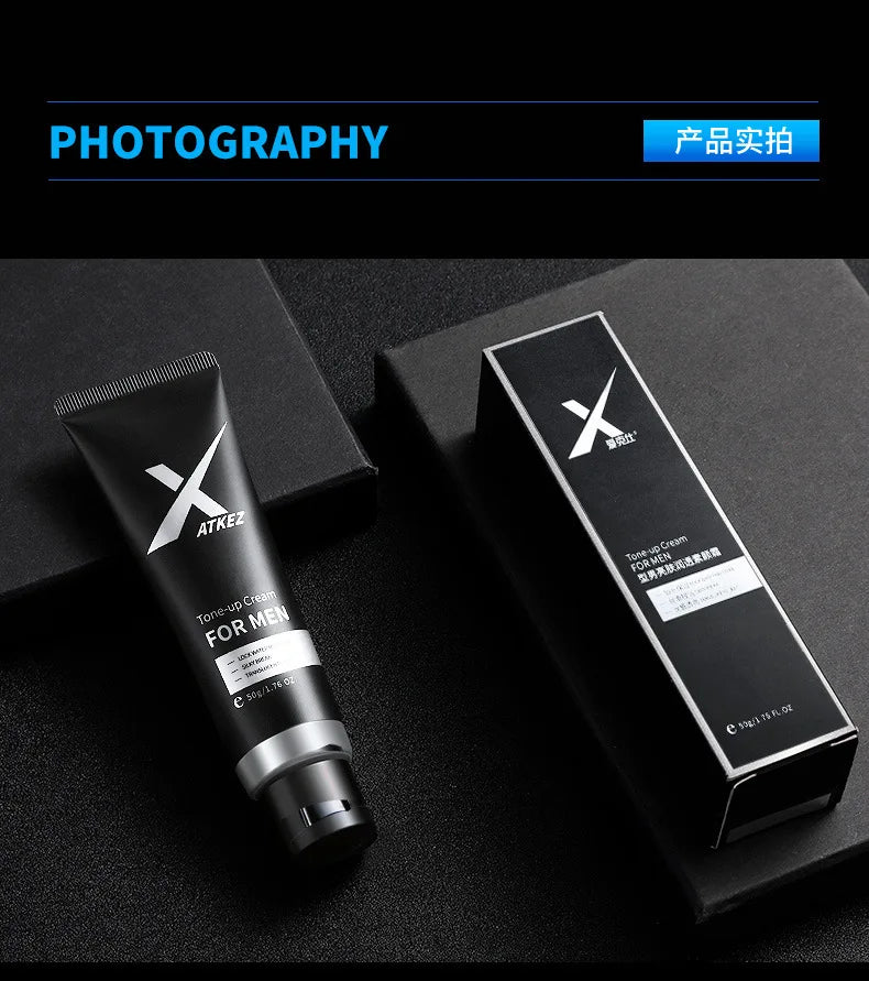 50g Men Concealer BB Cream Base Makeup Oil-control Long-lasting Moisturizing Cosmetics Waterproof Sweatproof Natural Base Makeup