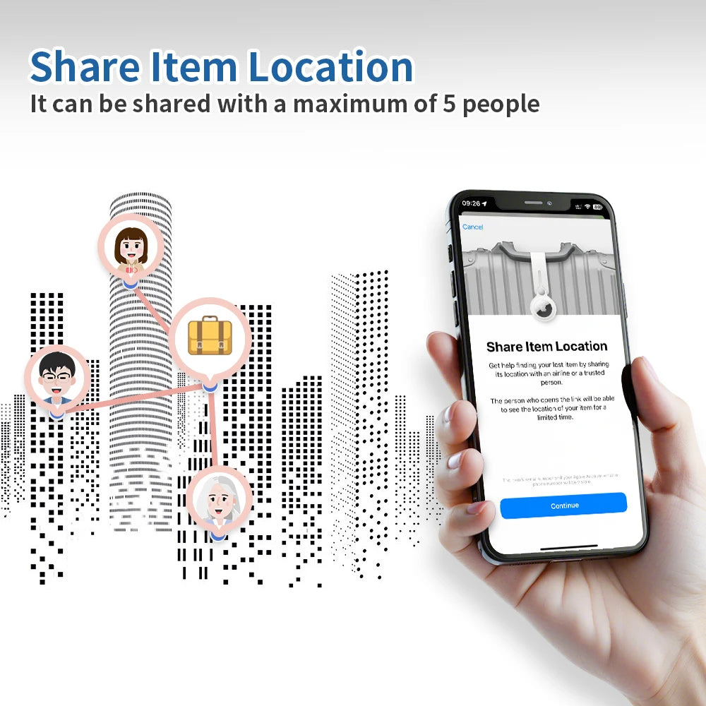 Smart Location Tracker for Apple Find My App Anti-Lost Reminder Smart Tag Beyond Bluetooth Positioning