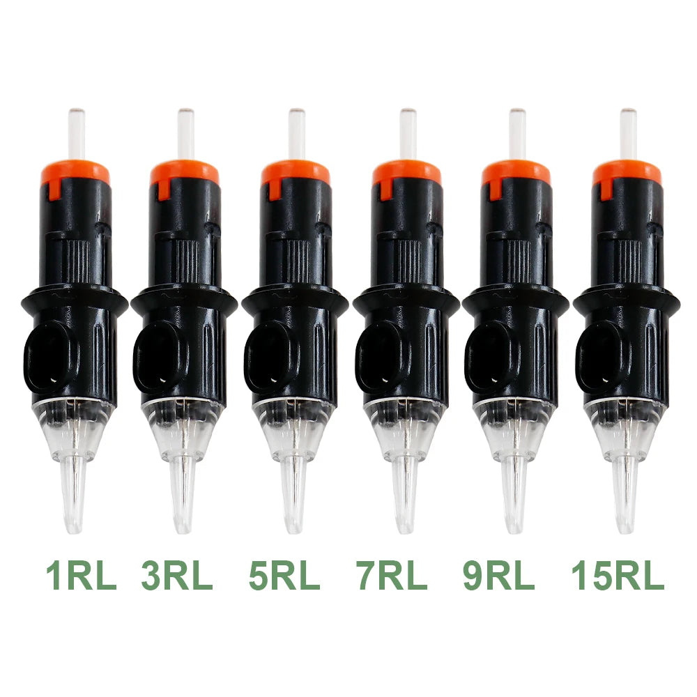 5/10pcs Tattoo Permanent Cartridges Needle Pigment Sterilized RL RS RM M1 Eyebrow Lip Makeup Needles For Tattoo Machine Pen