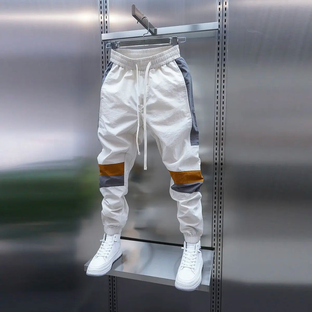 Splicing Color Summer Thin Slim Fit Men's Casual Harem Pants Classic Fashion Clothing Aesthetic Designer Original Male Trousers