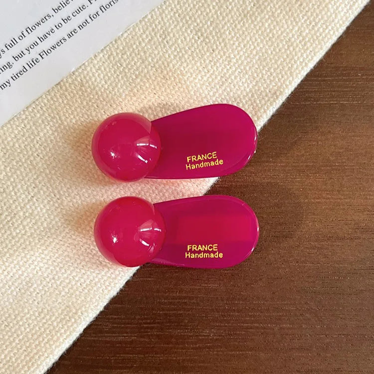 2pcs/set Mini Hair Clips for Women Sweet 3.5cm Bangs Edge Clip Cute Acetate Duckbill Girl New Arrivals Headwear Hair Accessories