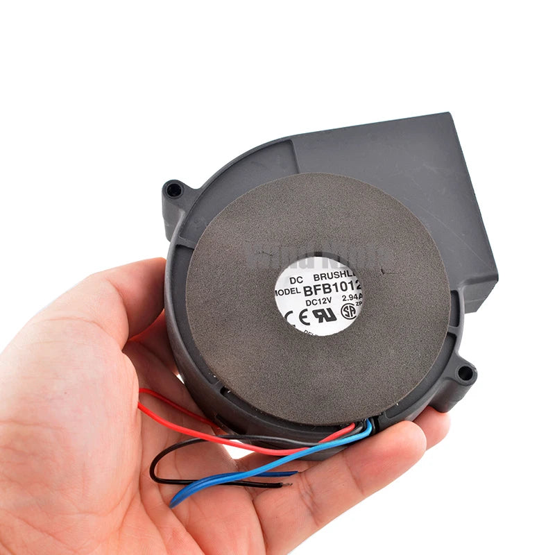 BFB1012EH 97mm High Speed Centrifugal Blower Fan DC12V 2.94A 3-Pin Cooling Turbine Fan for Heating Furnace 97x94x33mm