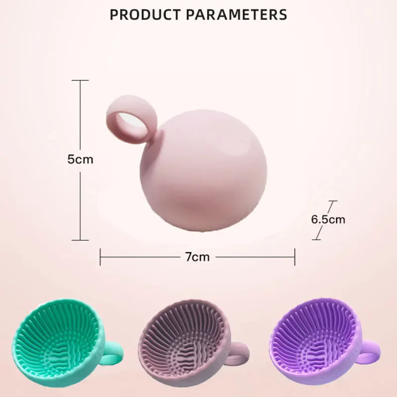 Silicone Makeup Brush Cleaner Bowl for Powder Puff Cosmetic Eyeshadow Makeup Brush Soft Silicone Folding Beauty Tools