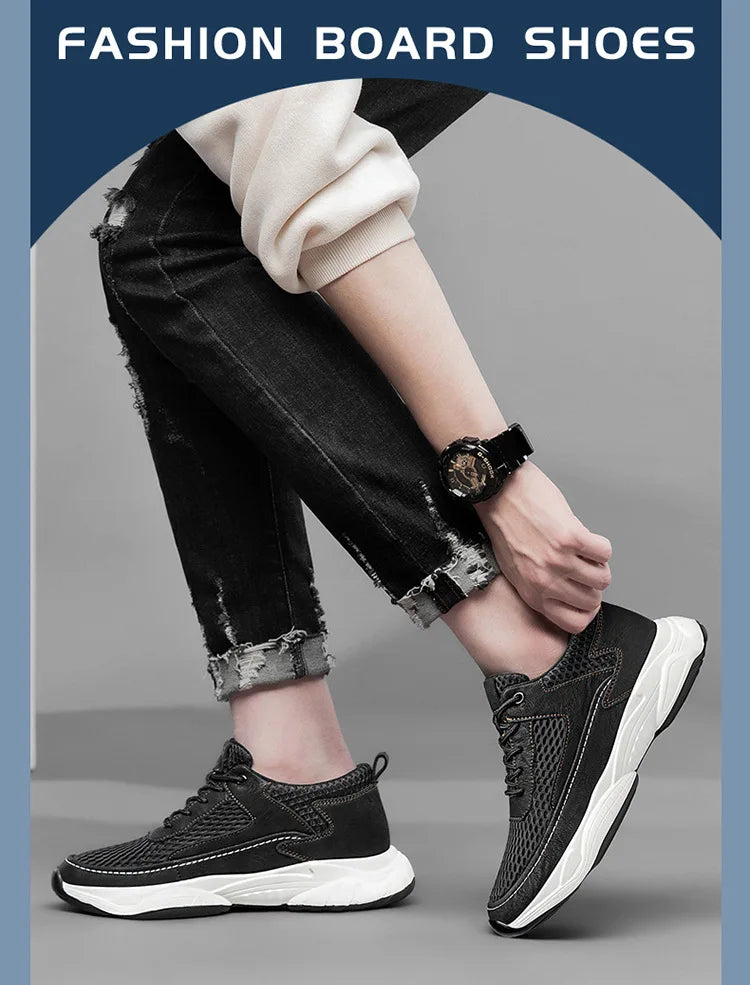 High Man Elevator Shoes Lift Sneakers Men Sports Height Increase Insole 8cm10cm Leisure Fashion Summer Sports Heightening Shoes