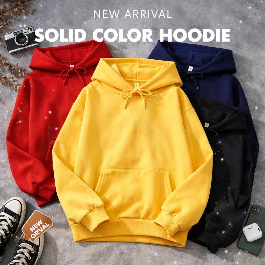 Couple Hoodies Men Women Oversized Sweatshirt Solid Color Casual Loose Pullover Harajuku Autumn Winter Couple Wear Top Fashion