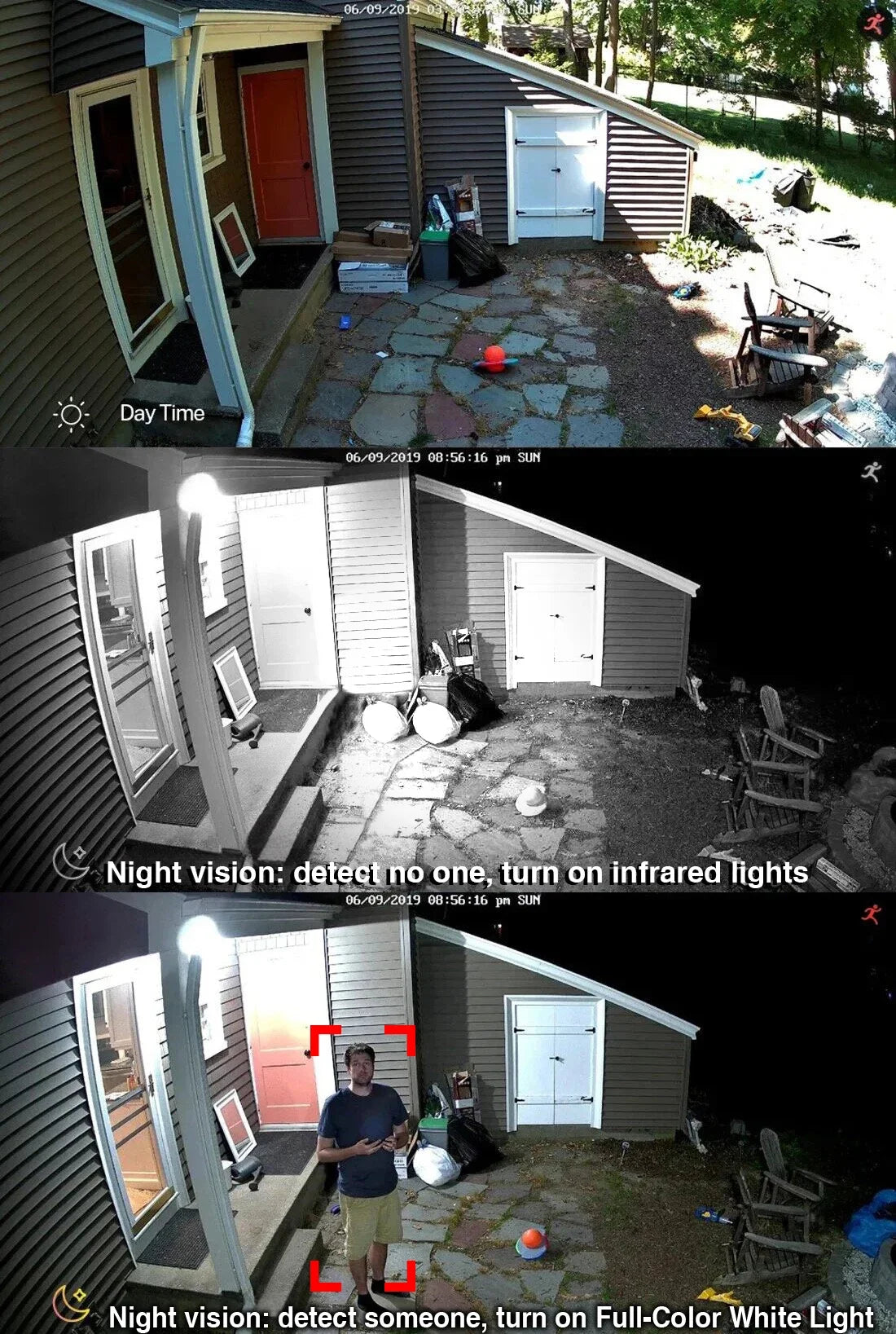 Outdoor IP POE Camera 5MP 4MP Mic Audio Infrared Full Color Dual Light RTSP Xmeye Panoramic Fisheye 1.7mm Waterproof Smart AI