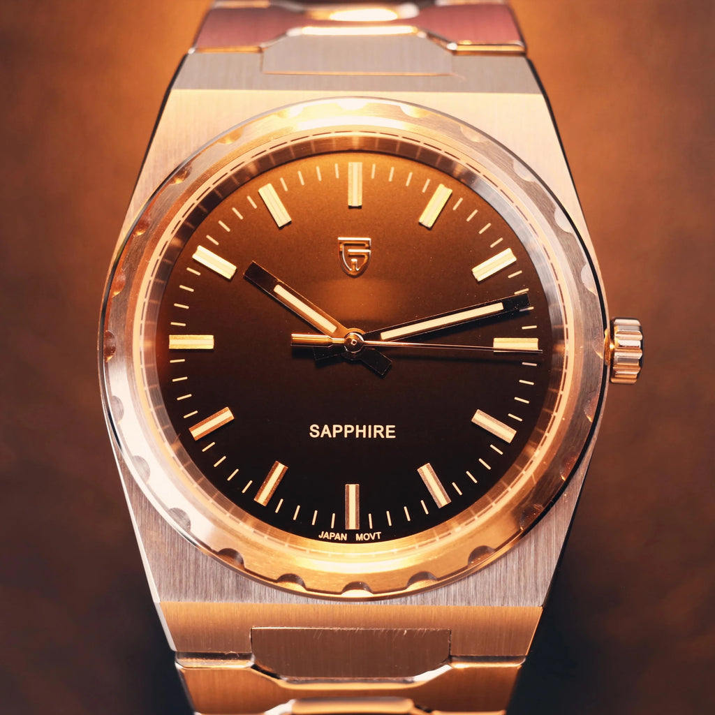 2025 V2 PAGANI DESIGN 222 men's Quartz Watch VJ21 37MM Sapphire Stainless steel Waterproof luminous Watches for men PDYS020