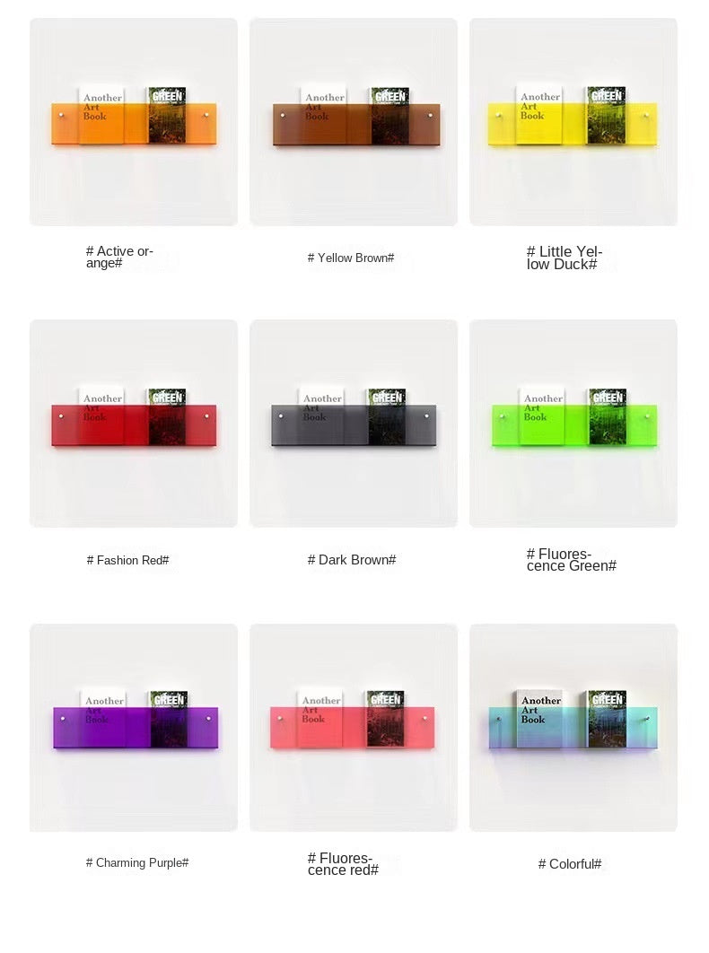 Children's Book Shelves Creative Acrylic Storage Rack Wall Mounted Picture Book Holder Magazine Display Shelf New Arrivals
