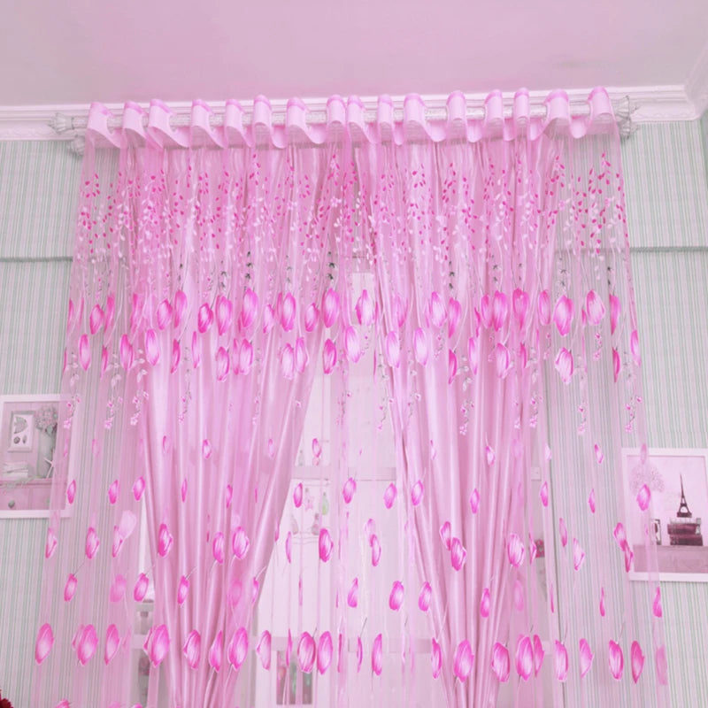 1Pc Modern Tulip Window Screen Living Room Bedroom Door Kitchen Drape Curtain Home Decoration Supplies 2030