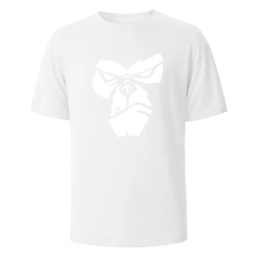 Gorilla Face Funny Print T-Shirt Summer Tees For Men Women 100% Cotton O-neck Oversize Casual Short sleeved Streetwear Basic Top