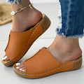 Women's Sandals 2025 Summer Shoes Women Soft Heels Sandals Low Platform Slippers Summer Sandalias Mujer Indoor Outdoor Footwear