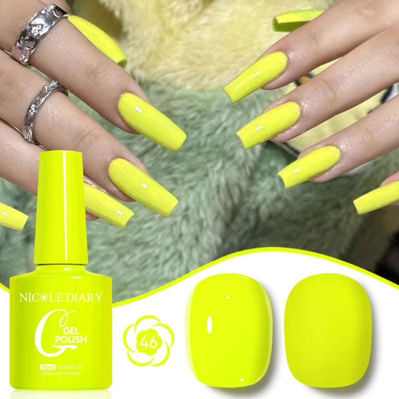 NICOLE DIARY Glass Beads Cat Magnetic Gel Nail Polish Spring Summer Gel Nail Sparkly Gel Varnish Soak off Nail Manicure Art