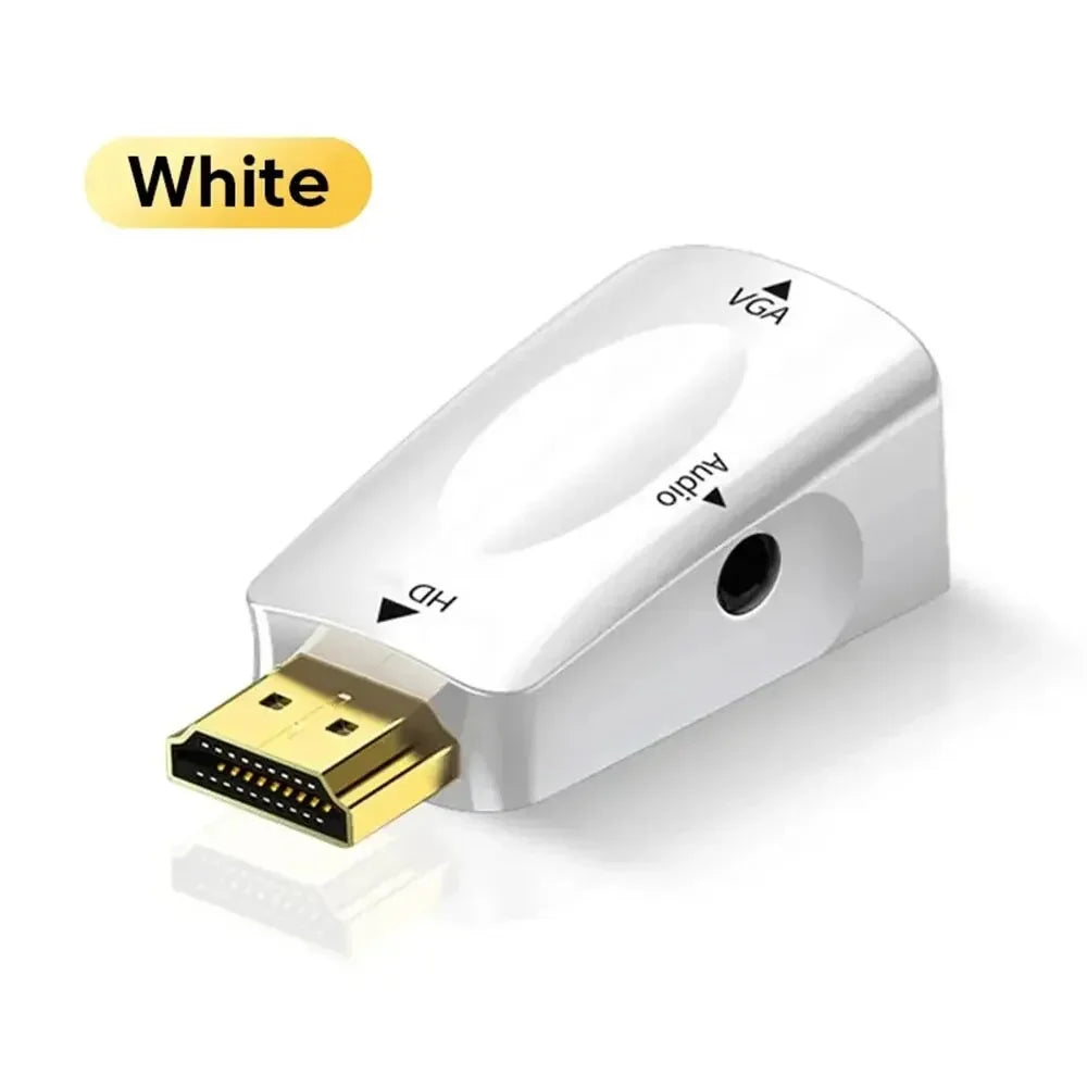 HDTV To VGA Cable Converter Male To Famale Converter Adapter 3.5mm Jack Audio HD 1080P for PC Laptop Tablet Connector