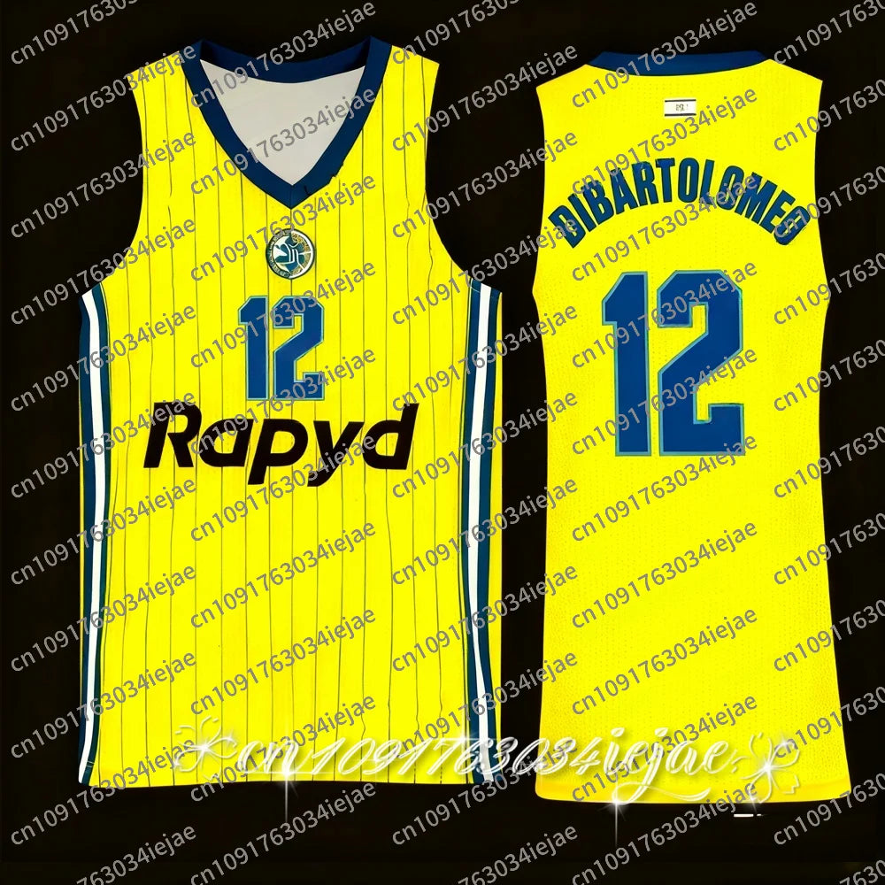 25/26 New Arrivals Lsraeli Adult Men's Basketball Vest Maccabi Tel Aviv Basketball Jersey Kids Basketball Training Uniform