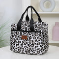 Thickened Nylon Fabric Lunch Bag with Aluminum Foil Inner Large Capacity Portable Lunch Box Storage Bag for Work Picnic Scho