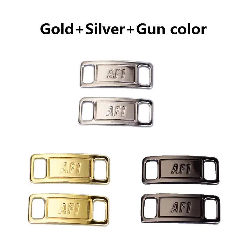 1Pair AF1 Diamond Shoe Charms Fashion Laces Buckle Quality Metal Shoelaces Decorations Chapa Air Force One Shoes Accessories