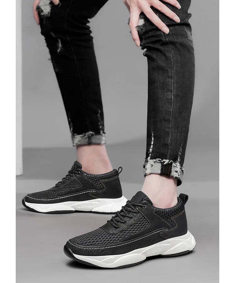 High Man Elevator Shoes Lift Sneakers Men Sports Height Increase Insole 8cm10cm Leisure Fashion Summer Sports Heightening Shoes
