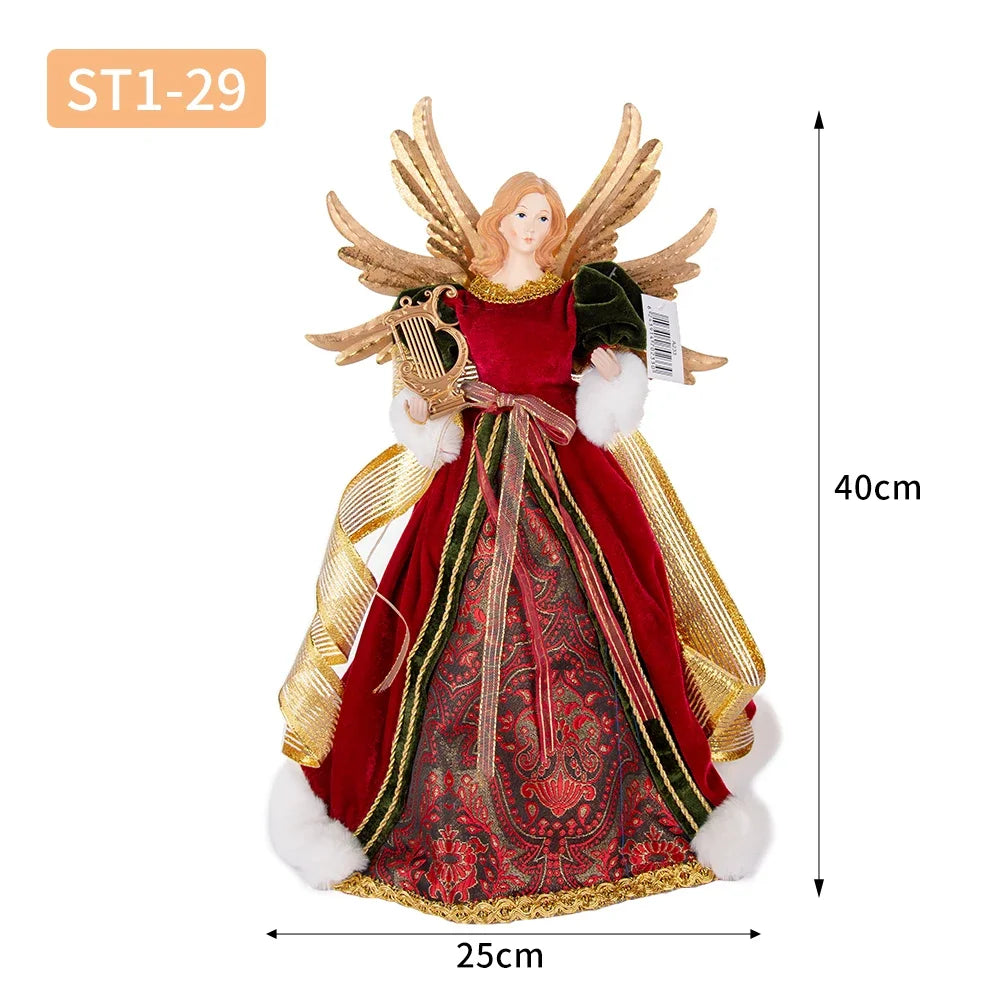 New Arrivals Angel Doll Figurine Christmas Ornaments Crafts with Wing Home Natal Decorations Festive Birthday For Kid Decor