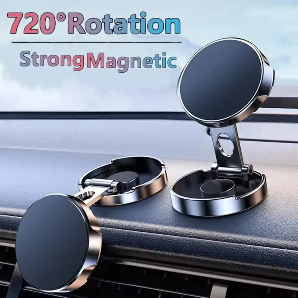 New Strong Magnetic Car Phone Stand Car Holder 720° Foldable Round Bracket Support for Universal Phones Mount Holders In Car