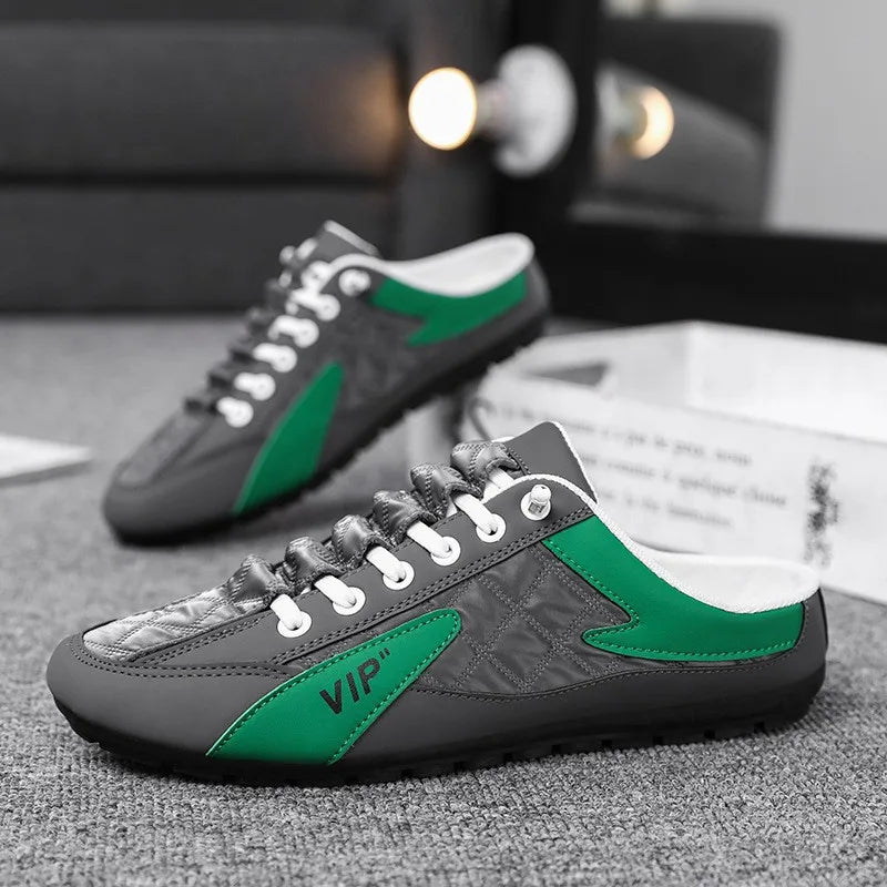 Half Slippers for Men Trendy Men's Flat Bottom Casual Shoes Soft Sole Support Shoes Men's Sneakers Zapatos De Hombre 2024