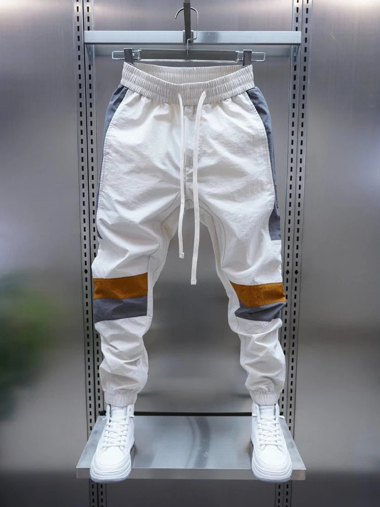 Splicing Color Summer Thin Slim Fit Men's Casual Harem Pants Classic Fashion Clothing Aesthetic Designer Original Male Trousers