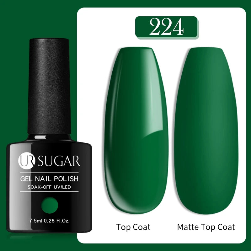 UR SUGAR 1-step Gel Polish 12ML Glitter Nail Spring Summer White Nude Pink Gel Nail Polish 3 IN 1 No Need Base Gel and Top Coat