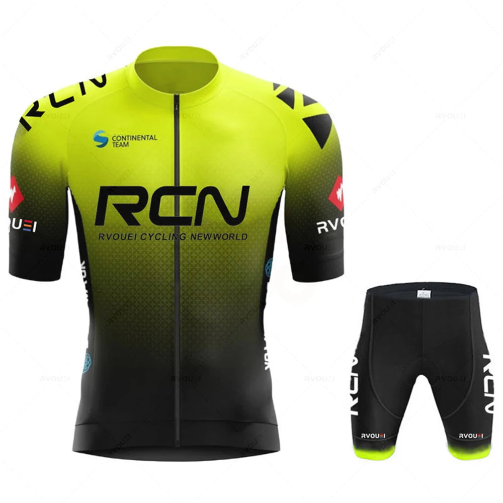 Rcn Cycling jersey Sets 2025 Men's Cycling Clothing Summer Short Sleeve MTB Bike Suit Bicycle Bike Clothes Ropa Ciclismo Hombre
