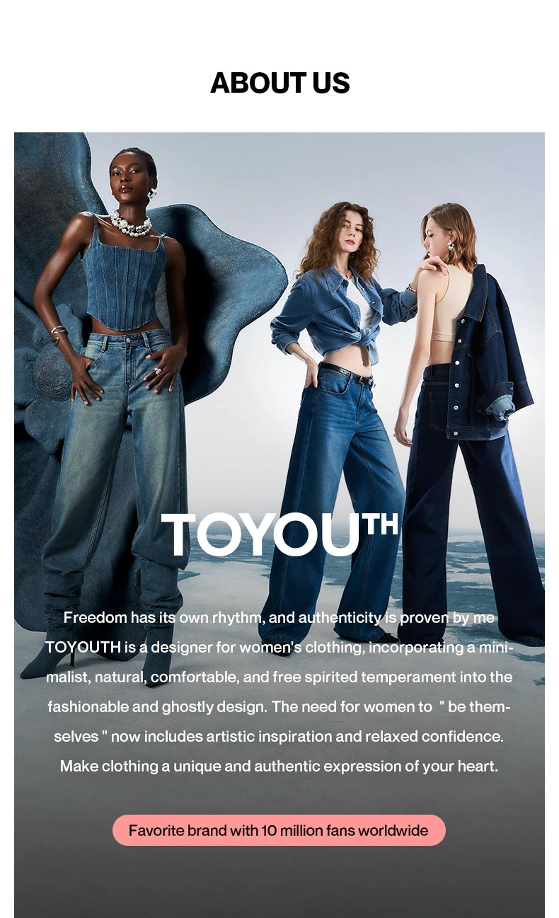 TOYOUTH Women Casual Pants 2025 Summer New Long Pants 8527028