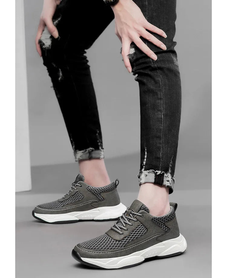 High Man Elevator Shoes Lift Sneakers Men Sports Height Increase Insole 8cm10cm Leisure Fashion Summer Sports Heightening Shoes